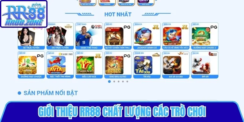 Giới thiệu RR88 chất lượng các trò chơi